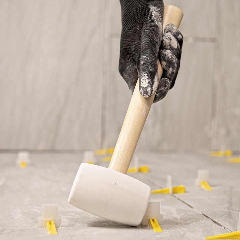 QEP 61613 16 oz. White Rubber Tile Tapping Mallet - Image 2